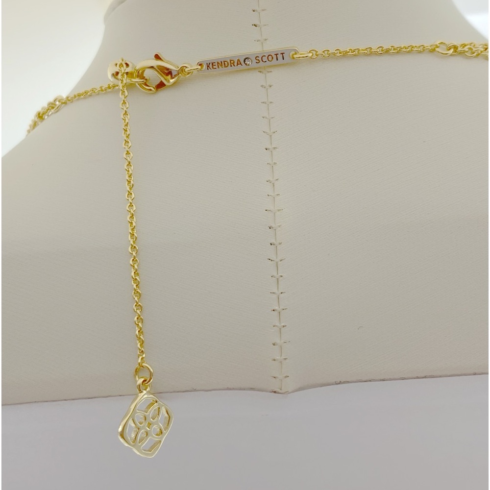 Kendra Scott Elisa Multi Strand Pearl Necklace In Ivory Mother Of Pearl And Gold - Picture 6 of 6